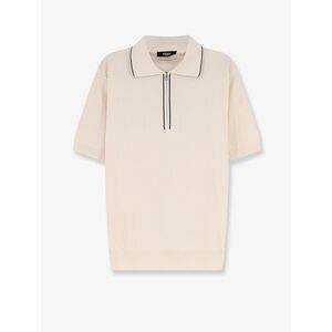 Fendi Men Cotton And Silk Polo Shirt With Ff Embroidery